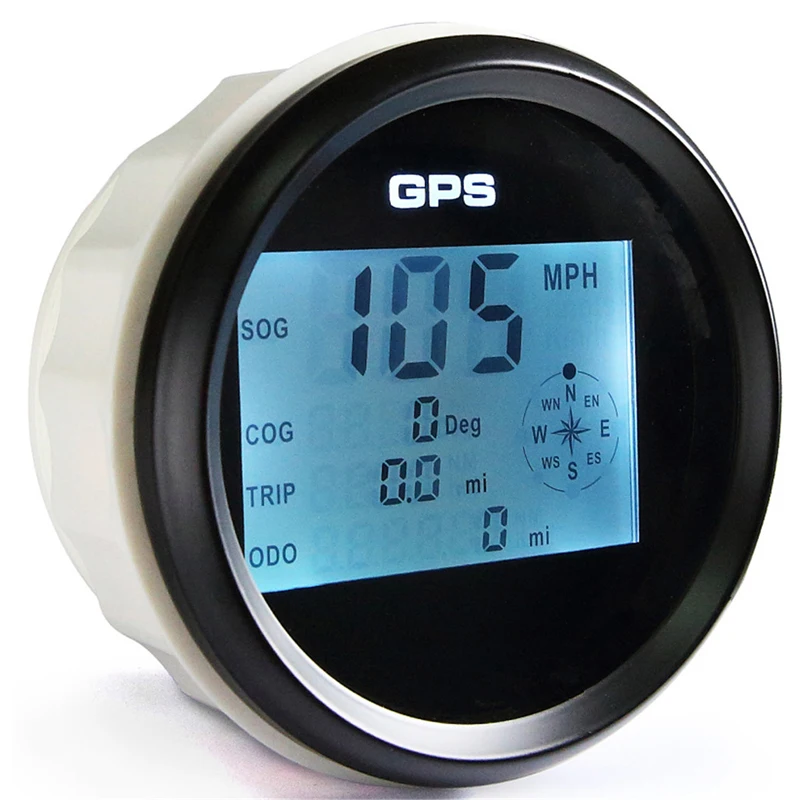 

Brand New 85mm GPS Speedometers Gauges 0-999Knots MPH Km/H Boat Speed Mileometers Odometers with Trip Meters Cog Sog and Antenna