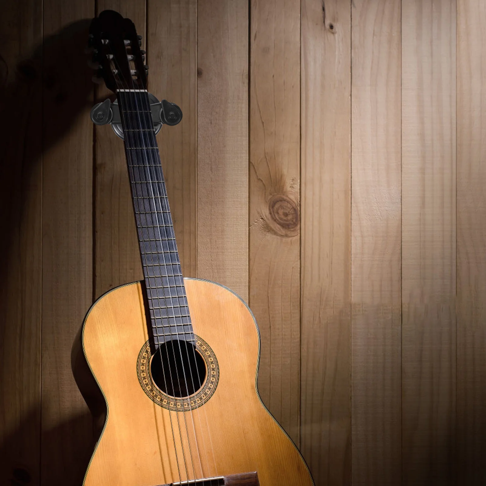 

Guitar Wall Mount Hangers Guitar Wall Mounted Shelf Guitar Storage Display Rack Hook Auto Locking Grip And Base(Black)