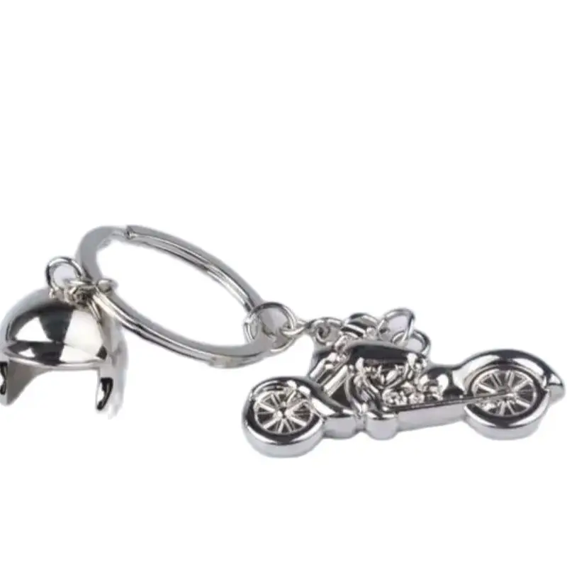 

100pcs/lot 3D Mini Motorcycle Motorbike Helmet Metal key ring helmet keychain