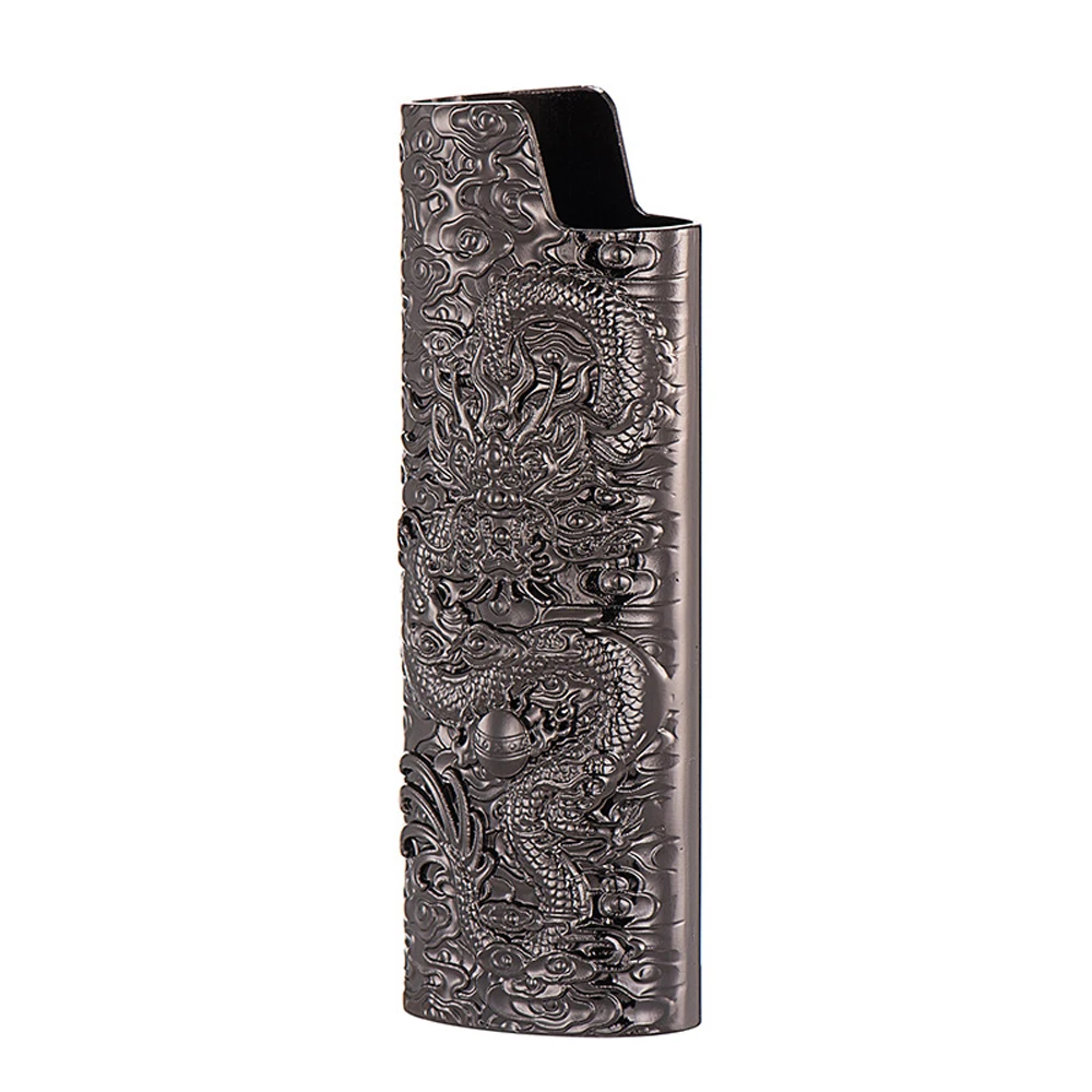 Exquisite 3D Embossed Dragon Metal Lighter Case