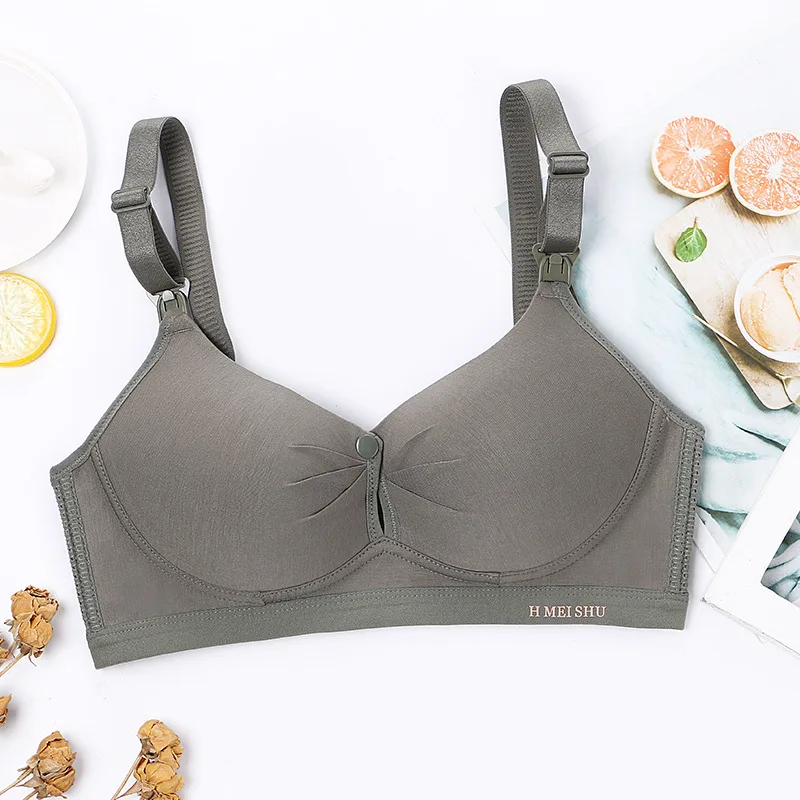 1PCS Pregnant Women Breastfeed Bras Open Gather Before Breastfeeding Thin and Comfortable Seamless Underwear Without Steel Rings 5