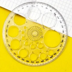 360 - Degree Rotating Circular Ruler for Precision Drafting & Crafting - 4.55 Diameter (Clear)