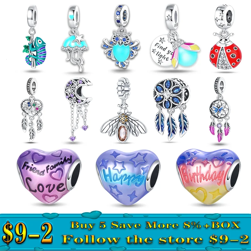 

New Hot Sale S925 Sterling Silver Chameleon Animal Series Beads Suitable Fit Original Pandora Bracelets Necklace DIY Charms Bead