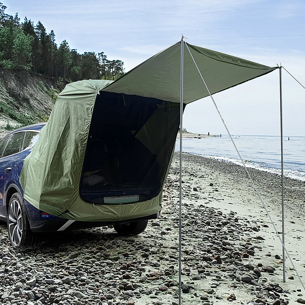 

Outdoor Car Tent with Canopy Car Rear Tent Car Trunk Extension Rain-Proof Tent For Camping Picnic Hiking Car Self-Driving Travel