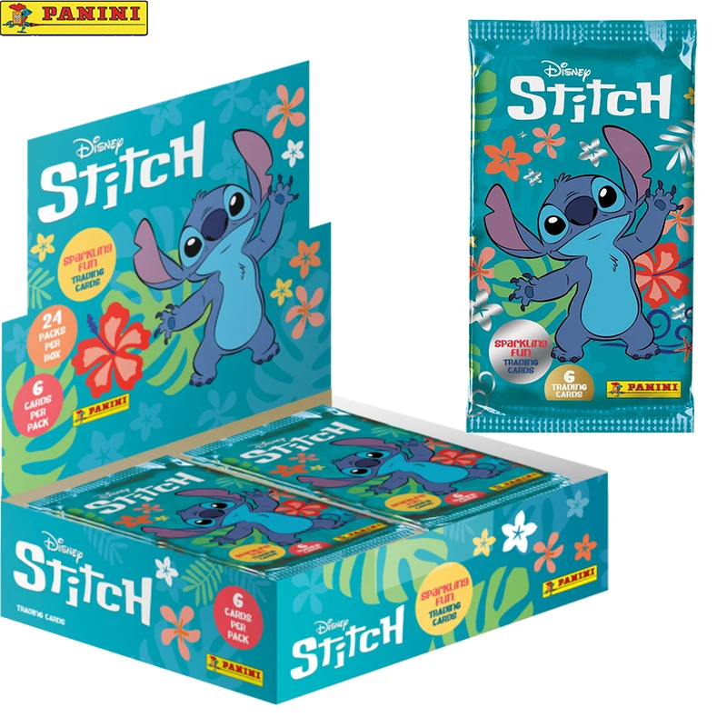 PANINI Stitch Trading Cards – Blister 6 Pochettes + Carte édition Limitée – Collection Fun