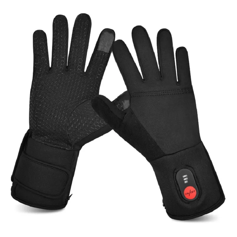 SAVIOR HEAT Winter Men Heating Gloves Electric Heated Ski Glove Women Warm Cycling Heatable Liner Mitten For Sports Rechargeable