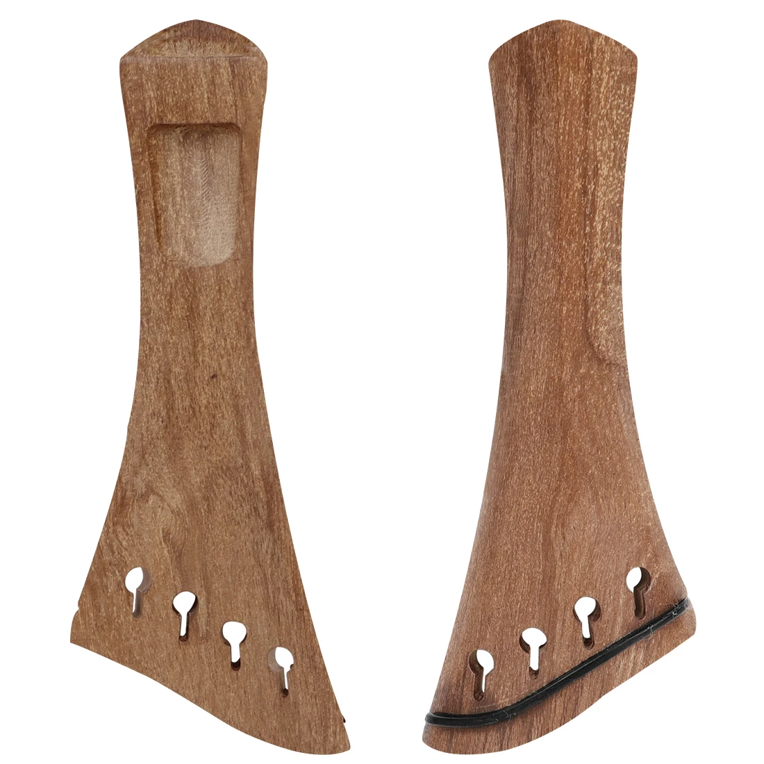Description Picture 3 of item4/4 Violin Bevelled Edge Plate Date Wood Suzuki Ebony Violin Tailpiece Solid Wood No Deformation Violin Parts & Accessories