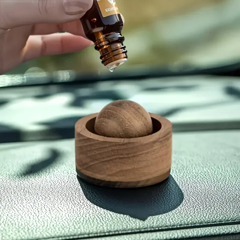 Wooden Mini Aromatherapy Diffuser for Home & Car - Natural Fragrance Enhancer for Bedroom, Living Room & Bathroom