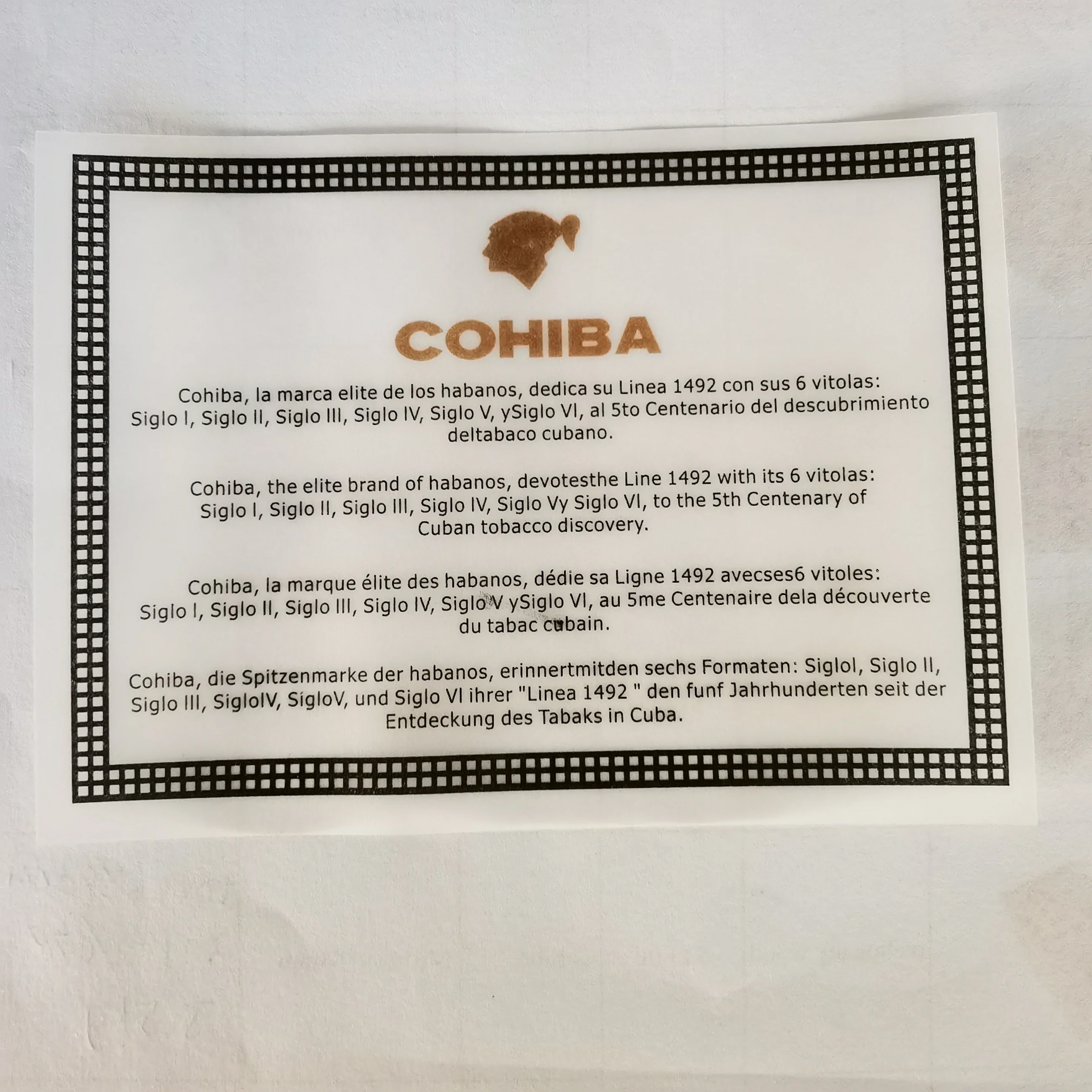 Cohiba Cigar Labels