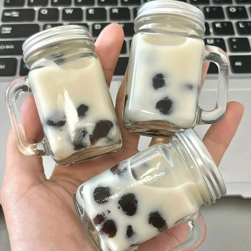 Glass Cup 35ML Mini Coffee Concentrate Sub-bottling Sealed Leakproof Bottle for Coffee Milk Honey