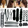 1-65Pcs/Set Multi-style Magic Donut Bun Maker Women Hair Accessories Braid Styling Hairpins Twist Hair Clips Girls Styling Tools 1