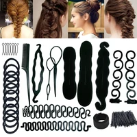 1-65Pcs/Set Multi-style Magic Donut Bun Maker Women Hair Accessories Braid Styling Hairpins Twist Hair Clips Girls Styling Tools 1