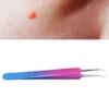 Curved Tip Blackhead Extractor Pimple Popper Tweezer Precise Blemishs Pimple Blackhead Removal Tool 2