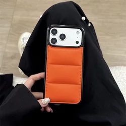 Luxurious Down - Filled Cotton Phone Case - Shockproof Soft TPU Cover with Large Camera Opening - iPhone 15 Plus (OG)