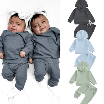 Ribbed Baby Hoodie Set 1