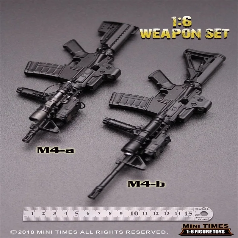 Little Mini Times Toys HK416 M4 1/6 Männlicher Soldat Plastik-Mini-Gewehrmodell Spielzeugzubehör Passend für 12'' Actionfiguren Auf Lager – Detail 2