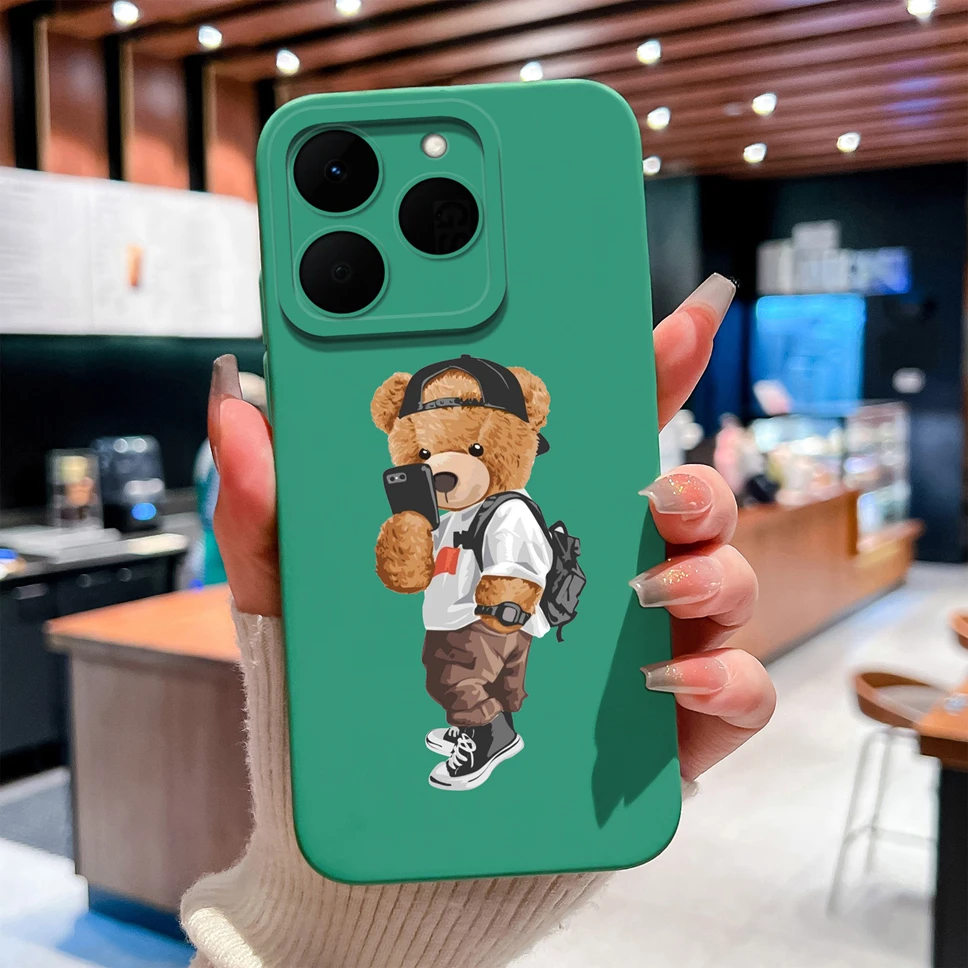 Stylish Shockproof Liquid Silicone Phone Case with Unique Patterns