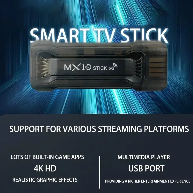 Wholesale MX10 TV Stick RK3228A HDR IPTV 4K Smart TV Dongle Dual Wifi 1GB 8GB 4 Core 64bit Android TV Box With Remote Control 3