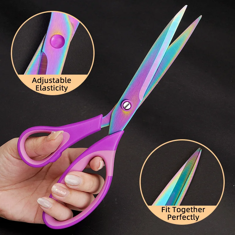 Color Titanium Sewing Tailor Scissors 1PCS for Cutting Fabric Cutter Thread Needlework Embroidery