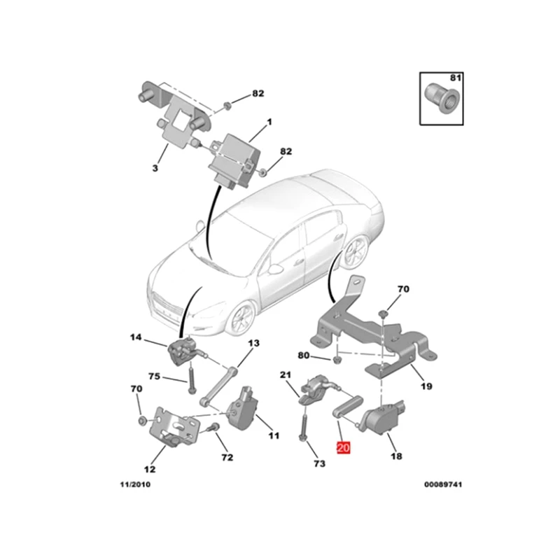 Car Link 527381 For Peugeot 407 Citroen C6