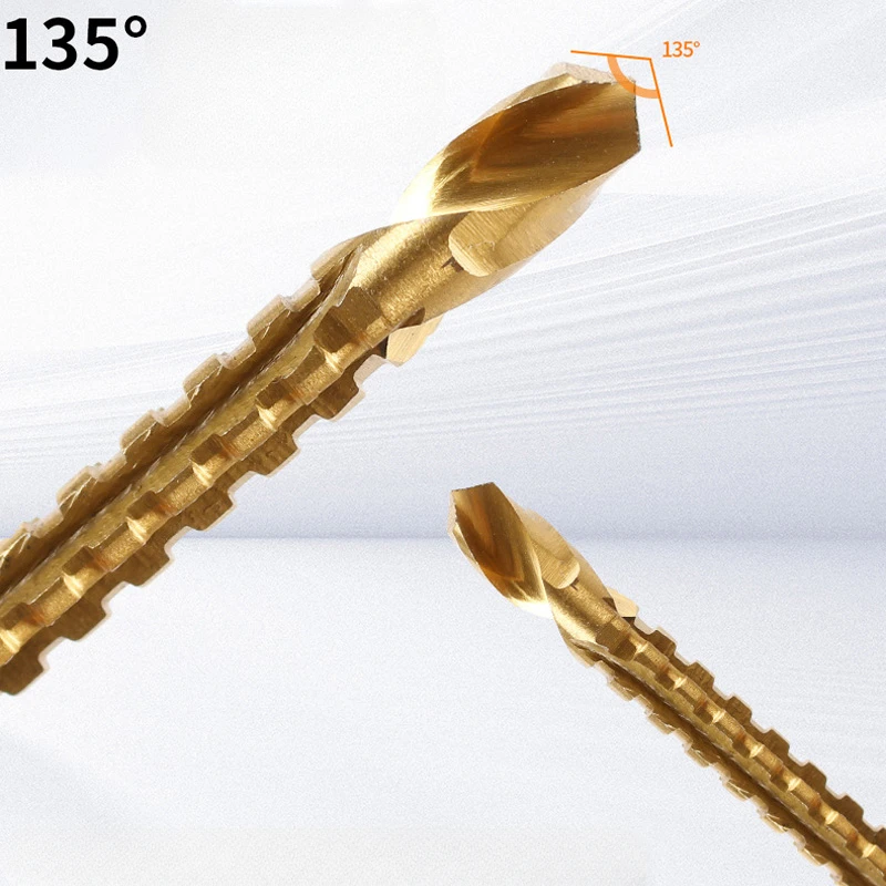 다기능 드릴 비트, 목재 육각 생크 금속 드릴 비트, 티타늄 오거 펀치 도구, 구멍 톱 키트, 전문 드릴, 3 개, 6 개