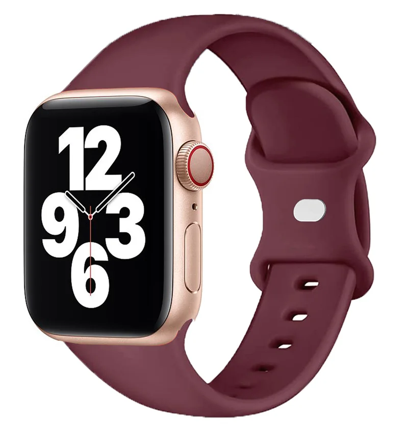 Silicone Sport Waterproof Band for Apple Watch - Vibrant Fitness Bracelet Strap