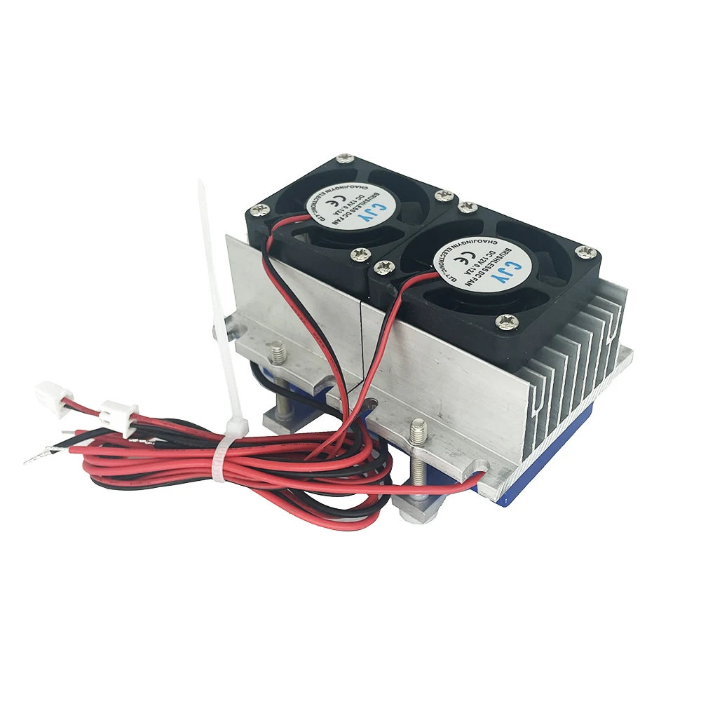 144W Thermoelectric Peltier Cooling Cooler 12V Semiconductor Air Conditioner Cooling System สําหรับกลางแจ้งในร่ม DIY 1
