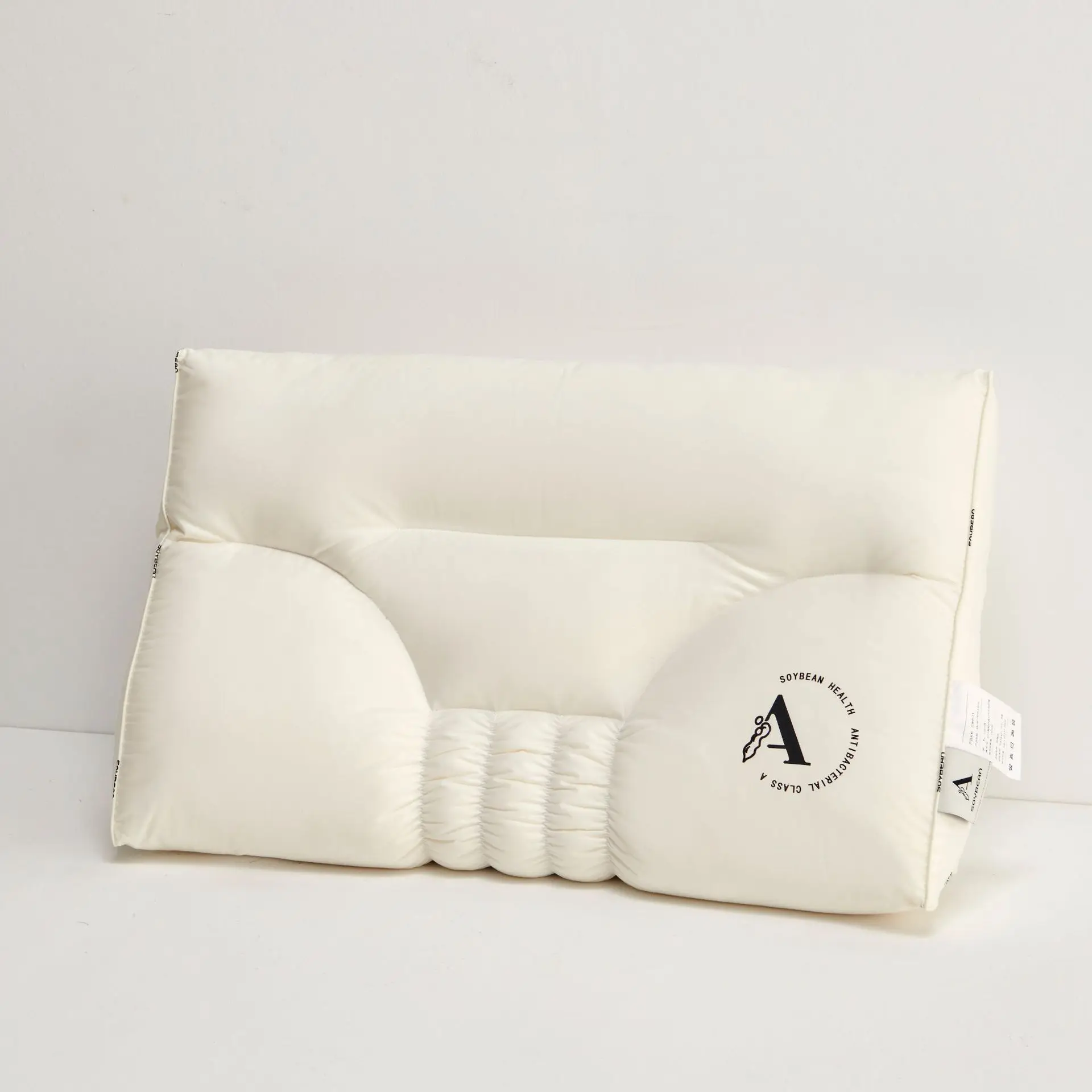 

100% Cotton White Bounce Back Pillow Star Hotel Cervical Pillow Massage Pillow Solid Color Comfortable Bedroom Bed Sleep Pillow