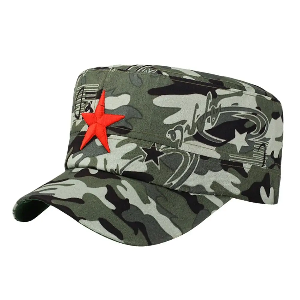 Casual Hat Baseball Cap Cadet Hat Breathable Combat Fishing Flat Adjustable Cap Men Unisex