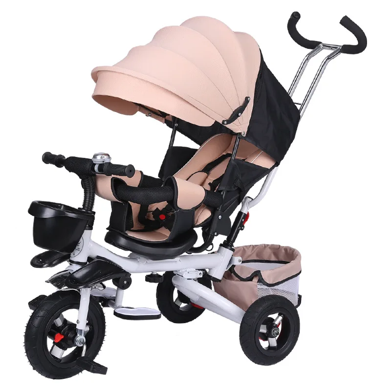Children's tricycle can lie down folding bicycles baby carts baby strollers.
