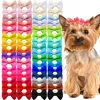 20pcs Cute Pet Dog Hair Bows Solid Grooming Bows with Rubber Band Gifts for Small Dogs Hand-made Headwear Dog Supplies 1