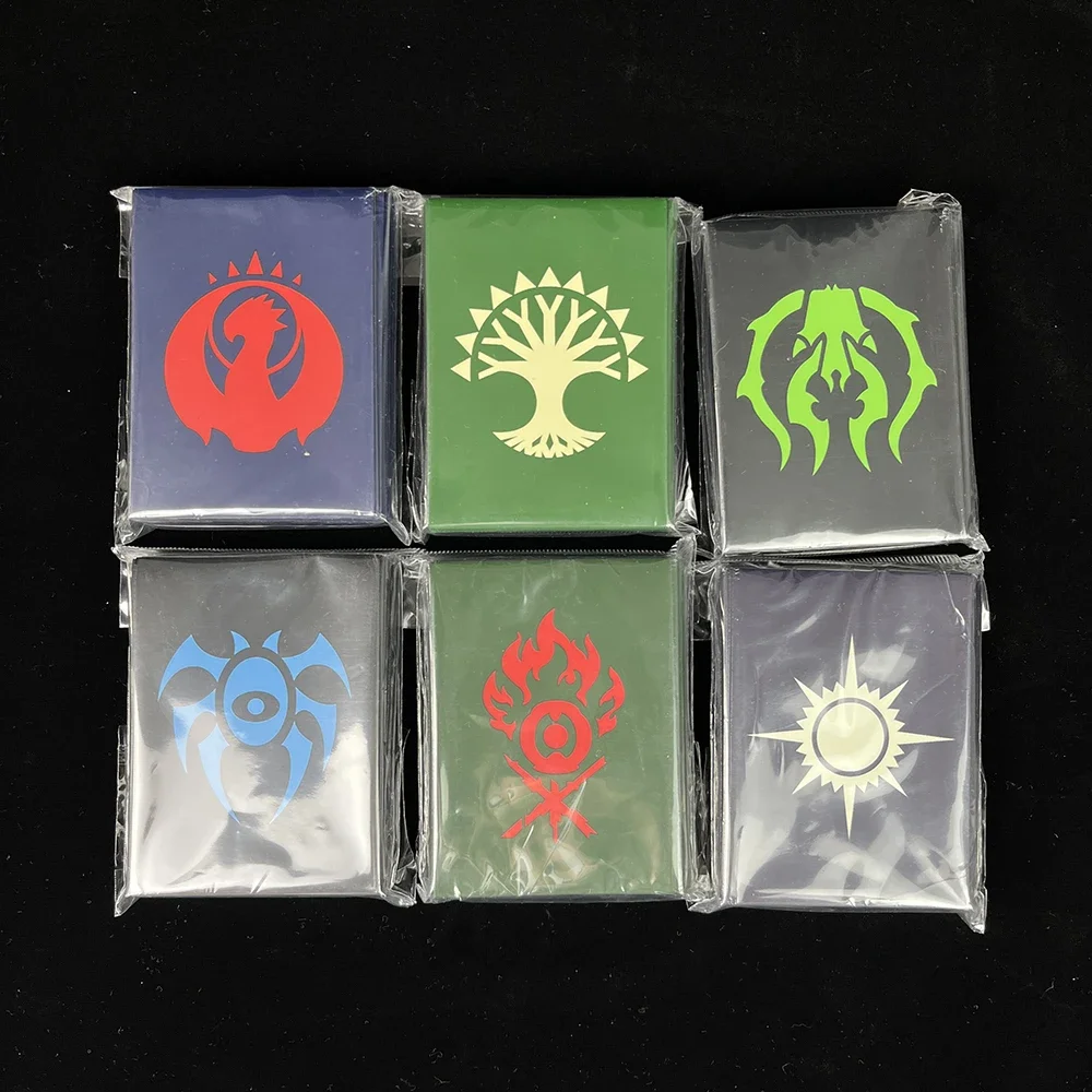 60Pcs Stampa Art Card Sleeves Gioco Da Tavolo Carte Collezionabili Protector Shield Magical Card Cover Per Mtg/Pkm 66 X91Mm