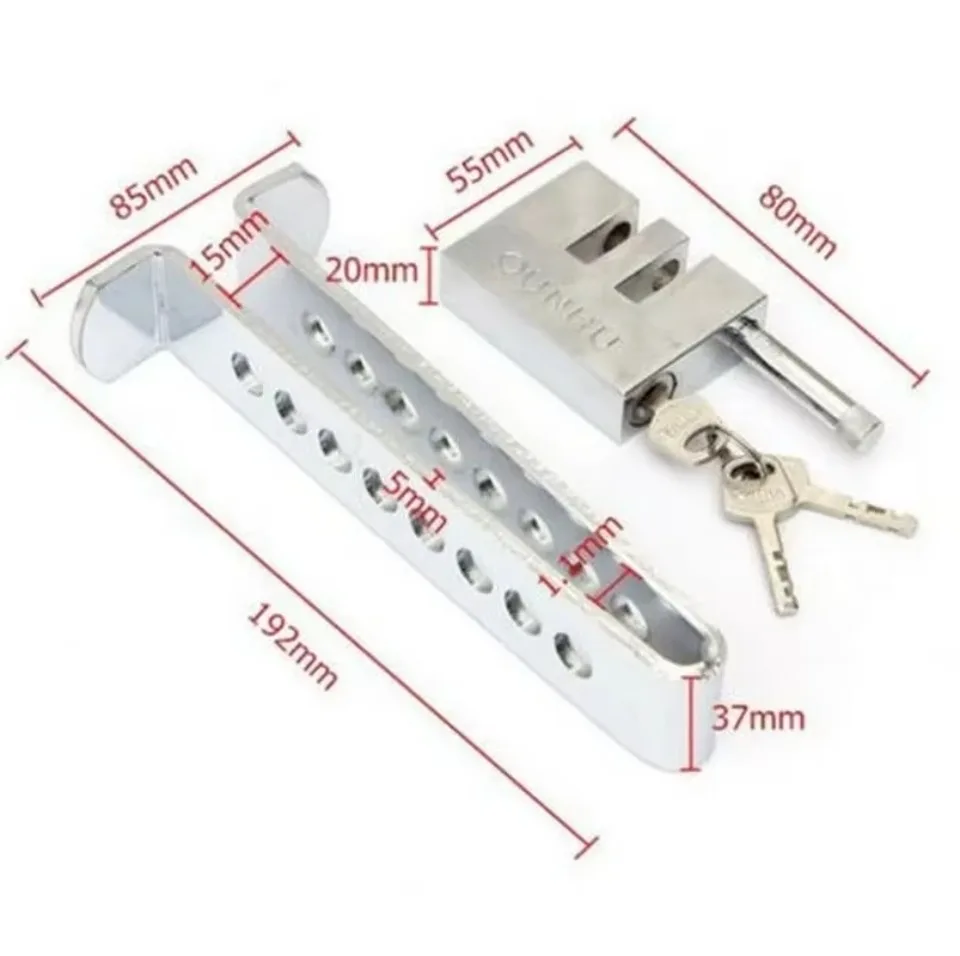 Steel 8 Holes Clutch Lock Car Auto Accelerator Brake Rod Lock Anti-theft Device center lock for car