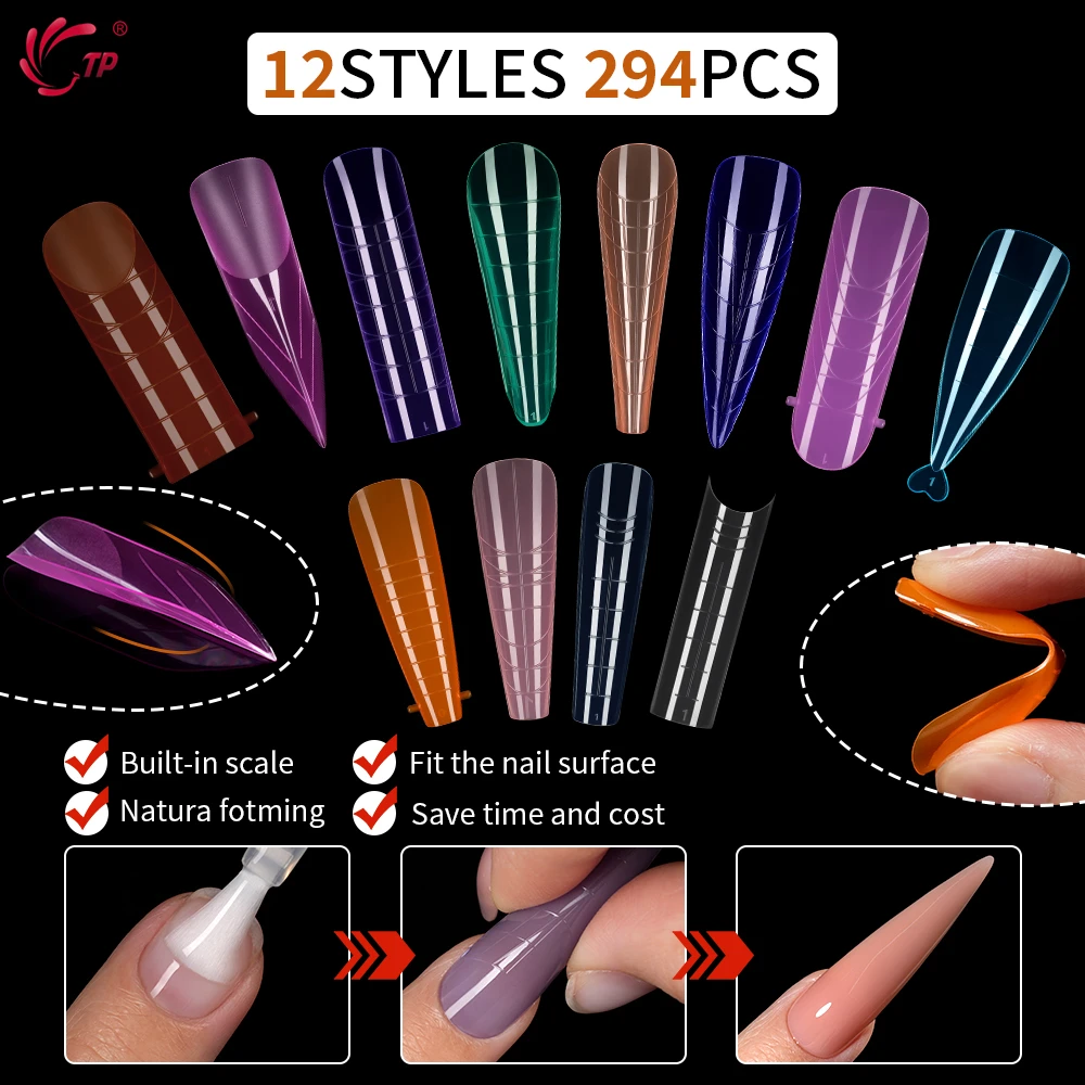292 Pieces Dual Form Colorful Acrylic Nail Set