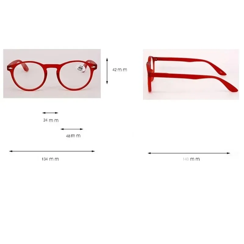 Chic Women's Round Reading and Computer Glasses
