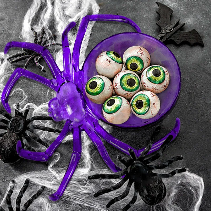 Halloween Spinne geformte Früchte Süßigkeiten Korb Snack Keks Schüssel Teller Tablett Kinder Süßes oder Saures Halloween Party Tisch dekoration – Detail 2