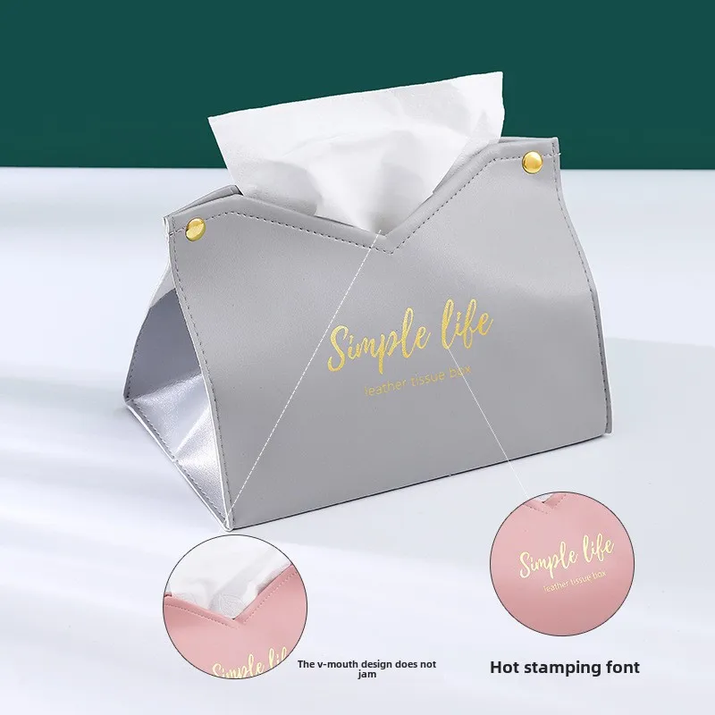 Fashion Car Tissue Box Desktop Table Napkin Holder Case Storage Box Desktop PU Leather Tissue Container Bathroom Home Decortion 4