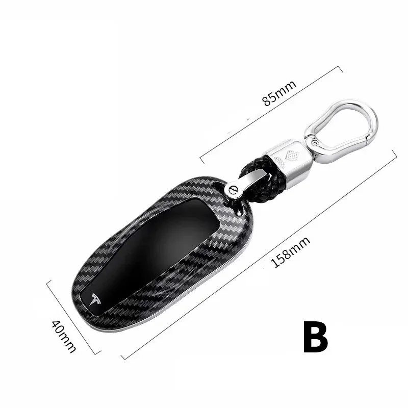 Custodia per chiave Auto in fibra di carbonio Shell per Tesla Model X Y Holder telecomando Fob portachiavi ABS accessori Auto protettivi - Sfd4f26d4ad3d4902ba8e98c97ce7f61bP