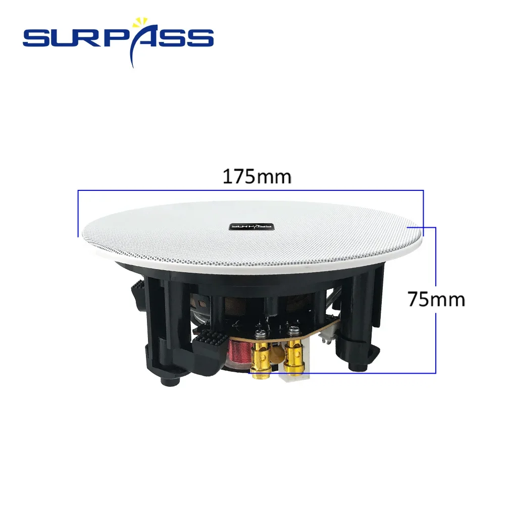 Home Theater Ceiling Speaker 4inch 20W Passive Coaxial 2-way Audio Sound System Frameless Music Loudspeaker bluetooth speaker,wall ceiling speaker