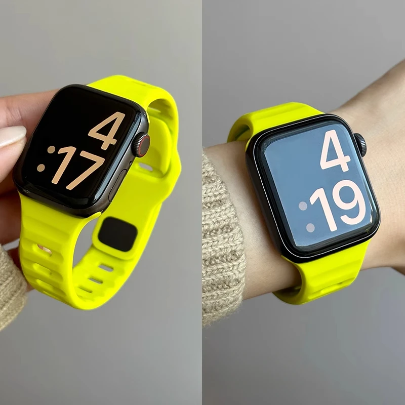 ตัวเลือกสินค้า สายนาฬิกาซิลิโคนยืดหยุ่น Apple Watch หลายขนาด