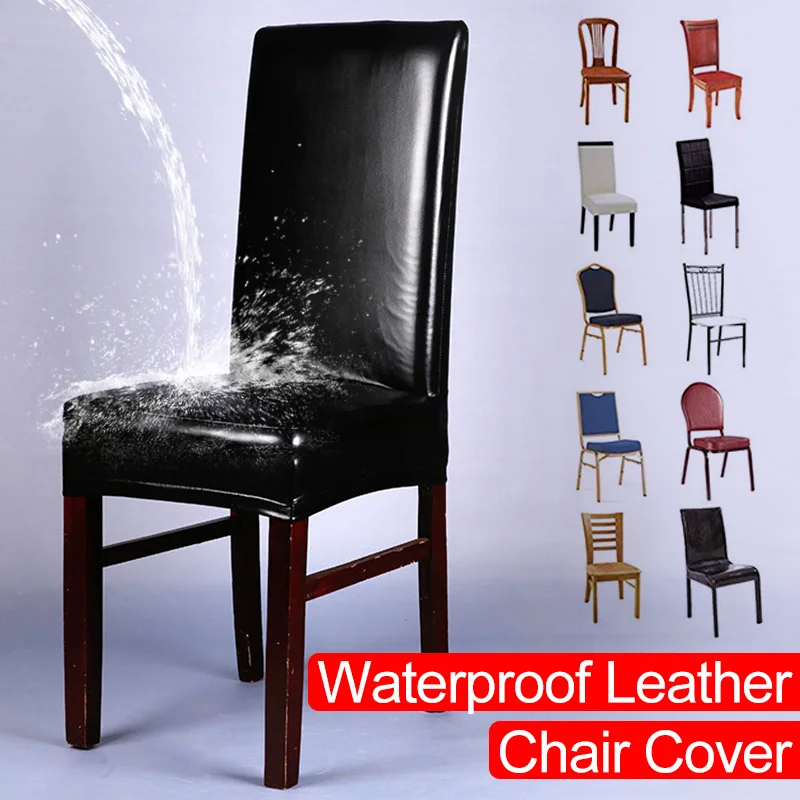 LeatherChairCoversWaterproofforDiningChairHighQualityPu