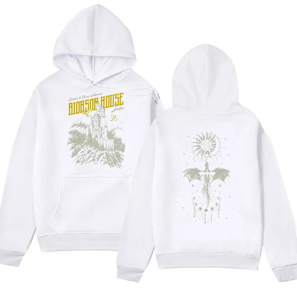 Basgiath War College Fourth Wing Dragon Rider Graphic Printed Hoodies Men Women Oversized Harajuku Fleece Sweatshirts Streetwear