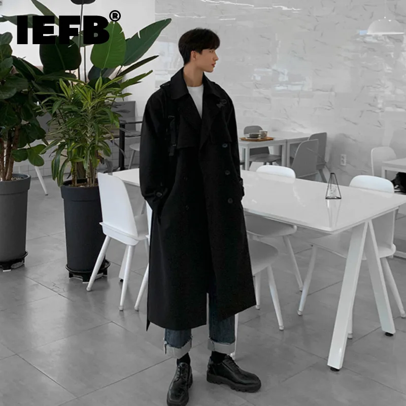 Men Trench Coat Casual Windbreaker