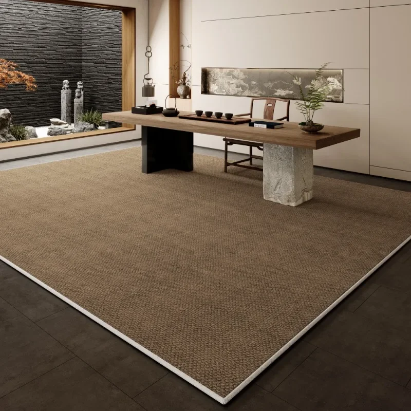Simple Solid Color Living Room Carpet Large Area Simple Light Luxury Bedroom Rug Minimalist Office Cloakroom Floor Mat Ковер 양탄자 2