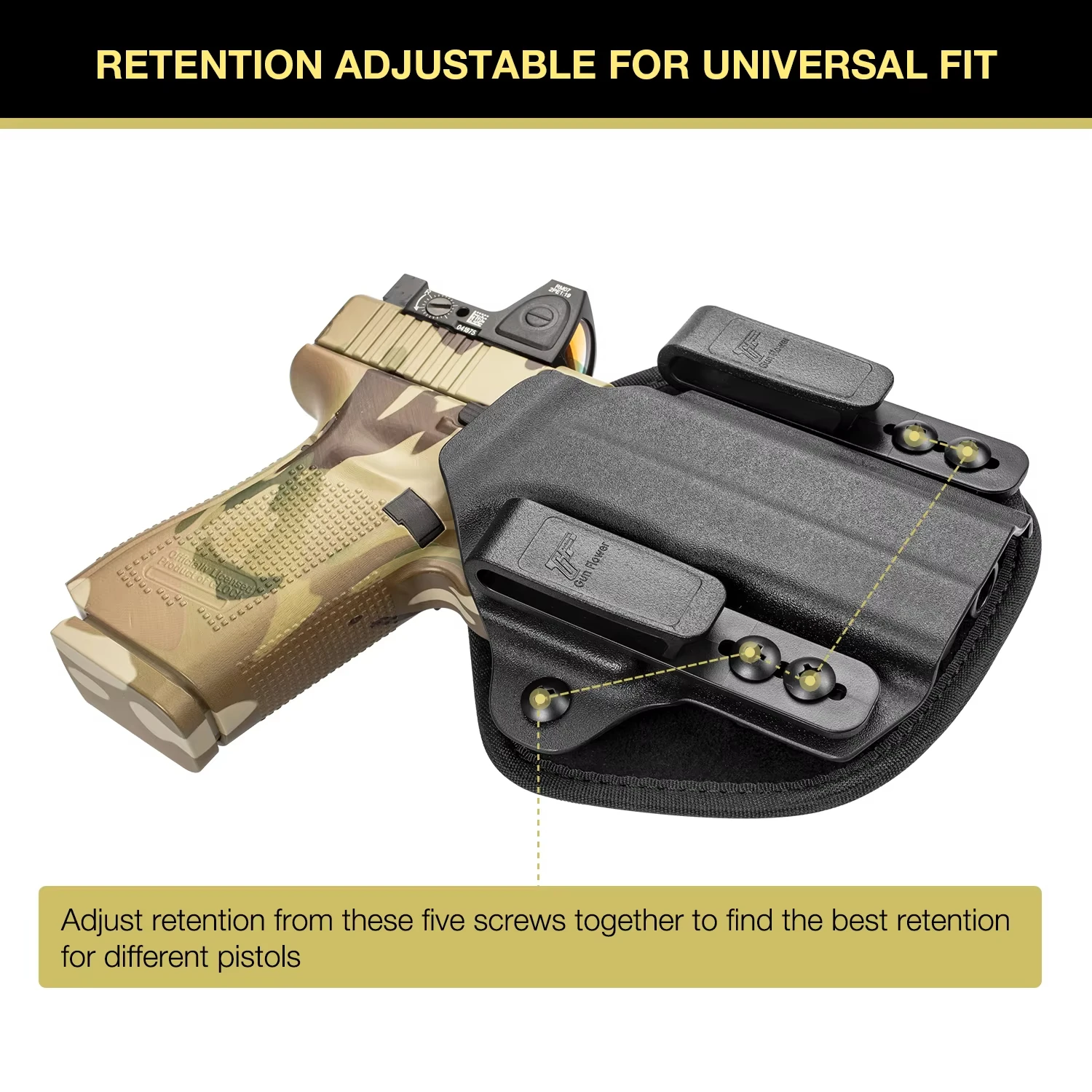 Kydex and Nylon Hybrid Universal Holster for G19 G17 M&P Shield and Similar Right Left Hand pistol holster gun holster hunting holster