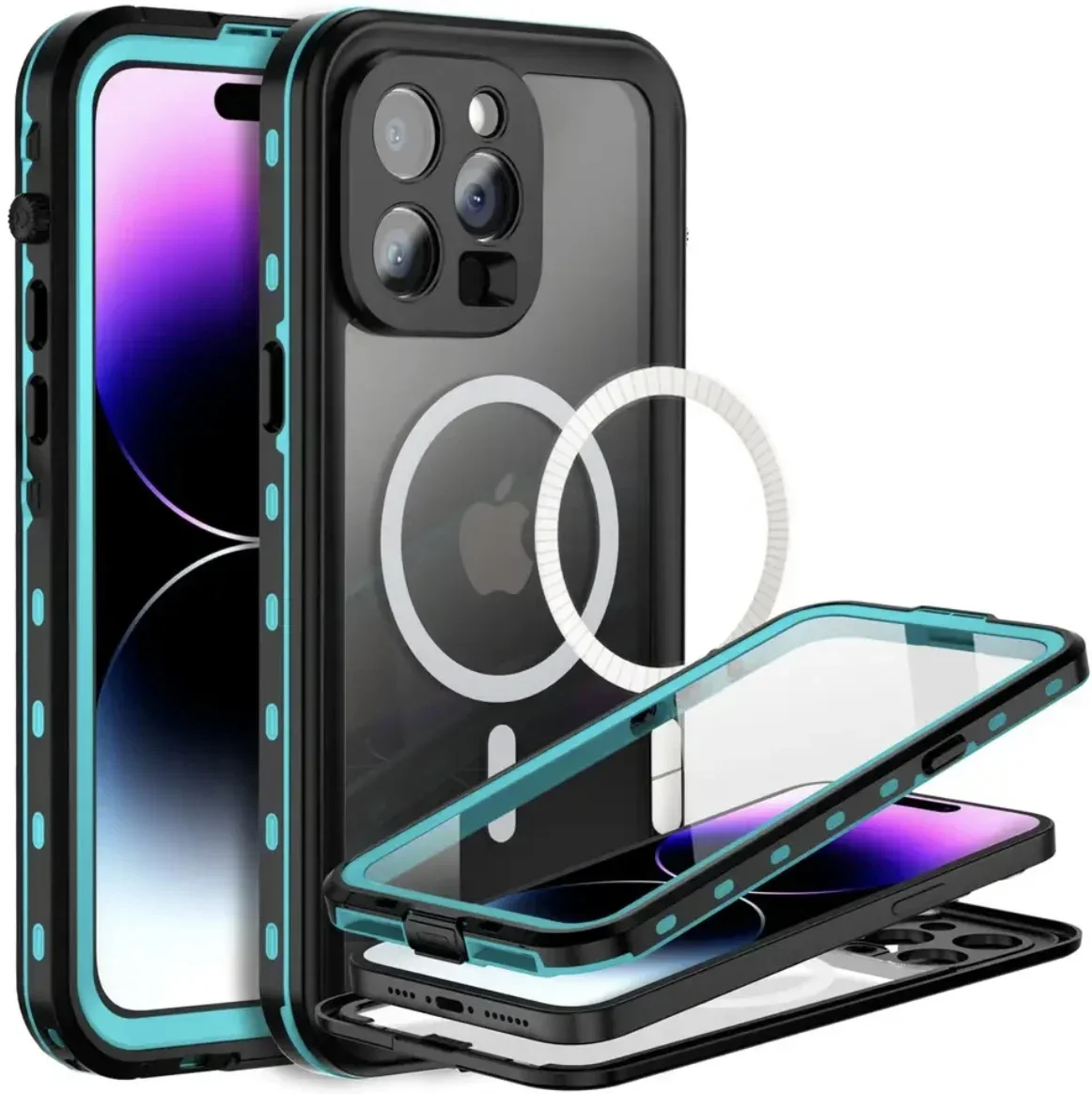 Ultimate IP68 Waterproof Full Body Protective Case with MagSafe for Diving and Underwater Adventures