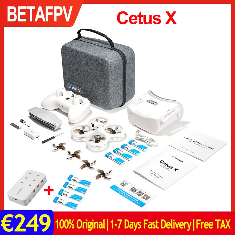 Betafpv Cetus X Brushless Fpv Quadcopter Rtf Literadio 3 Trasmettitore Radio Vr03 Fpv Occhiali C04 Elrs / Frsky Fpv Camera Rc Drone