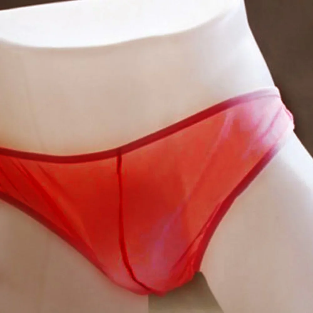 Underwear Male Panties Breathable Net Underpants Men's Briefs Sexy Tulle Netting Transparent Lingerie Sexy Elastic Soft Underwar