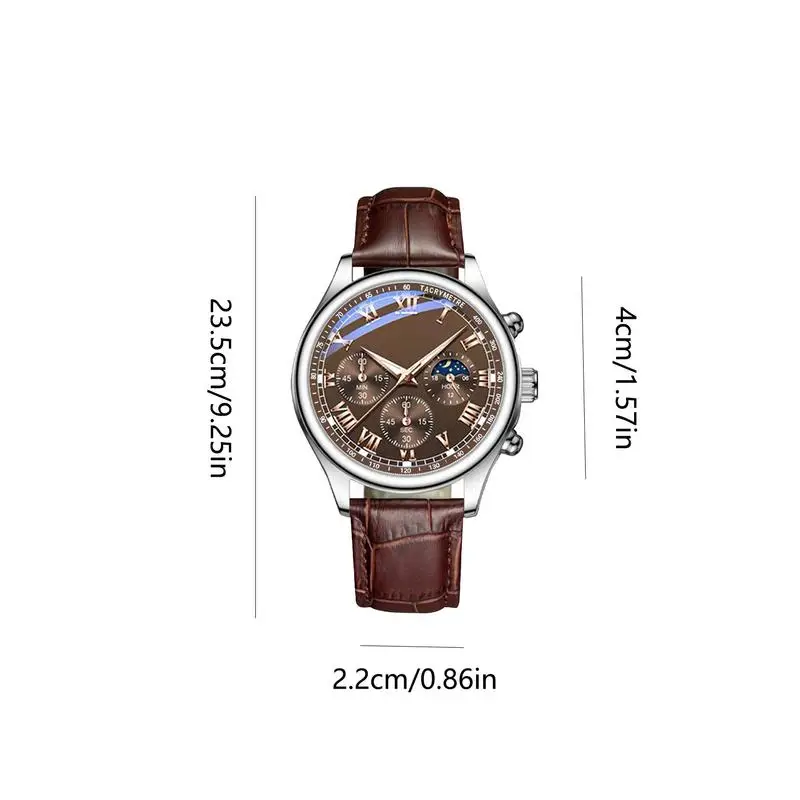 Classic Watch Casual Man Wristwatch Leather Strap Watch Mens Casual Wristwatch Business Watch for Men Fashion Accessories Watch