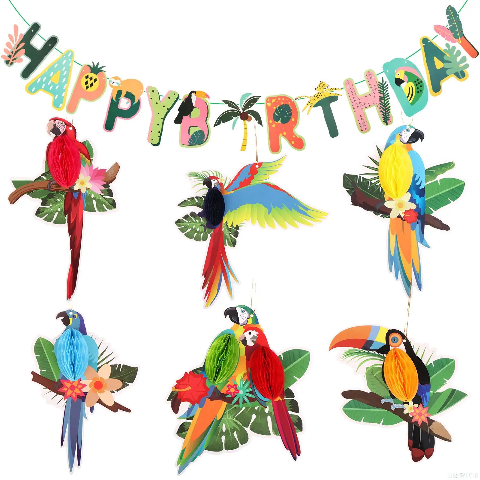 Tropical Party Decoration Parrots Tropical Birds Party Decoration